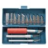 16 Pcs Precision Cutter Set Hobby Knife Blade Kit Assorted Manganese Steel Carving Blades with Case for Cutting Art