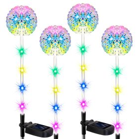 4Pcs Solar Powered Dandelion Garden Lights IP65 Waterproof Landscape Decorative Stake Lamp Lawn Lights For Yard Driveway Walkway Patio
