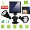 Solar Lights Outdoor Solar Power Motion Sensor Spotlights 2000lm Security Lights w/ Dual Head 360° Rotatable IP44 Wall Lights Garden Garage Driveway