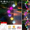 Solar Ball Wind Chime 7 Color Changing Wind Chime for Outside IPX4 Waterproof Outdoor Garden Yard Decor