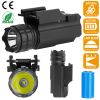 Tactical Pistol LED Flashlight Compact Weapon Rail Mount Flashlight Water-resistant LED Gun Lamp For Hunting Camping Outdoor Activities