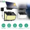 Solar Powered Wall Lights Motion Sensor Outdoor Lamps with Separate Solar Panel 3 Modes 468Pcs Beads Max 120° Sensing Angle IP65 Waterproof Lights for