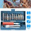 16 Pcs Precision Cutter Set Hobby Knife Blade Kit Assorted Manganese Steel Carving Blades with Case for Cutting Art