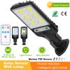 Solar Wall Light Outdoor 18 LED Beads PIR Motion Sensor Remote Control Wireless Lamps IP65 Waterproof Lighting For Garage Front Door Garden Pathway