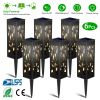 6Pcs Solar Powered Pathway Lights Auto On Off Waterproof Decorative Branch Pattern Lamp Solar Garden Stake Landscape Lights