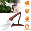 Garden Prune Shears Bypass Secateurs Garden Scissors Plant Flower Tree Branch Cutter Grafting Tool with Soft Grip Handle Strap