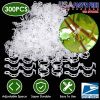 300Pcs Garden Plant Support Clips White Plastic Tomato Trellis Quick Clips Vertical Clamp Vegetable Cages Plant Ties 1In Inner Diameter Help Grow Upri