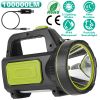 100000LM Super Bright LED Searchlight Portable Rechargeable Handheld Flashlight Waterproof Main Side Emergency Spotlight Camping Lantern