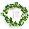 Artificial Ivy Battery Powered String Lights 72Pcs Leaves 20Pcs LED Beads Fake Leaf Fairy Lamps DIY Decorative Night Light For Wedding Kitchen Wall De
