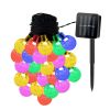 Globe String Solar Lights 30 Ball LED Fairy Solar Lamps 8 Lighting Modes IP65 Waterproof Decorative Lamp w/ Stake Garden Lawn Flower Trees Patio Garde