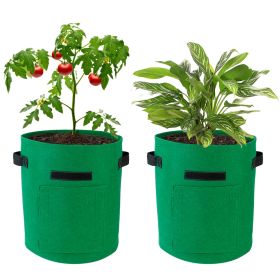 2 Pack Plant Growing Bags Potato Vegetable Planter Bags Breathable Planting Fabric Pots w/ Harvest Window 10Gallons