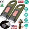 2 Packs Hand Crank Solar Powered Flashlight 3 LED Emergency Light Solar Torch for Camping Climbing Outdoor Activity