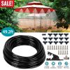 49.2ft Misting Cooling System Water Mister Nozzles Set Garden Irrigation w/ 5 Mist Nozzles for Patio Garden Greenhouse