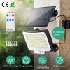 Solar Powered Flood Light Solar IP65 Waterproof Motion Sensor Wall Lamp with Remote 228 LED Beads Detachable Solar Panel 3 Lighting Mode
