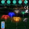 5 In 1 Outdoor Solar Light Jellyfish Landscape Stake Decorative Lamp Light with 8 Lighting Modes 5 Colors Ornamental Light for Yard Patio Garden Pathw