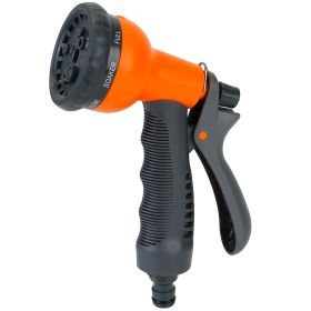 Garden Hose Nozzle Water Spray Gun 8 Adjustable Patterns Water Jet Sprayer w/ Pistol Grip Trigger For Hand Watering Plants Lawn Cleaning Patio Pets