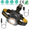 Super Bright Headlamp Adjustable Rechargeable LED Spotlight Floodlight Headlight Torch 3 Light Modes Waterproof Flashlight for Fishing Camping Hiking