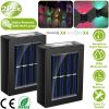 2Pcs Solar Deck Lights Outdoor 2LED Beads Waterproof Sensor Fence Stair Lamps For Patio Landscape Yard Color Changing Decorative Lamps