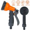 Garden Hose Nozzle Water Spray Gun 8 Adjustable Patterns Water Jet Sprayer w/ Pistol Grip Trigger For Hand Watering Plants Lawn Cleaning Patio Pets