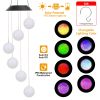Solar Ball Wind Chime 7 Color Changing Wind Chime for Outside IPX4 Waterproof Outdoor Garden Yard Decor