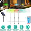 5 In 1 Outdoor Solar Light Jellyfish Landscape Stake Decorative Lamp Light with 8 Lighting Modes 5 Colors Ornamental Light for Yard Patio Garden Pathw
