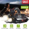 250000 LM LED Headlamp IP45 Water-Resistant Rechargeable Work Headlights Flashlight Camping Hiking Fishing