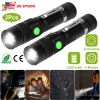 2Pcs LED Handheld Flashlight Zoomable USB Rechargeable Flashlight Torch w/ 4Modes SOS Night Light For Night Walking Adventures Searching