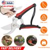 Garden Prune Shears Bypass Secateurs Garden Scissors Plant Flower Tree Branch Cutter Grafting Tool with Soft Grip Handle Strap