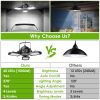 Solar Pendant Lights IP65 Waterproof Shed Light 120° Adjustable Garage Light with 3 Timing Modes 4 Brightness Levels Remote Control for Patio Porch