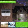 Solar Wall Light Outdoor 206LEDs PIR Motion Sensor Lamps IP65 Waterproof Lighting For Garage Front Door Garden Pathway