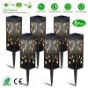 6Pcs Solar Powered Pathway Lights Auto On Off Waterproof Decorative Branch Pattern Lamp Solar Garden Stake Landscape Lights