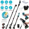 4 in 1 Cordless Pruning Shear and Electric Chainsaw With Max 5.5FT Extension Poles 4”/6” Pole Saw SK5 Blade Brushless Pruning Shear With 2Pcs 3.0Ah Ba