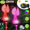 2Pcs Solar Angel Lights Outdoor 7 Color Changeable Decorative Lamp LED Stake Light Yard Patio Lawn Garden Light