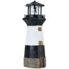 Solar Powered Lighthouse Lamp Resin Rotating Spinning Beacon Tower Light IPX4 Waterproof Decorative Lamp For Garden Lawn Yard Beach House