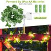 Artificial Ivy Battery Powered String Lights 72Pcs Leaves 20Pcs LED Beads Fake Leaf Fairy Lamps DIY Decorative Night Light For Wedding Kitchen Wall De