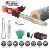 16Inch Electric Cordless Chainsaw With 2Pcs 21V 3.0Ah Battery and Charger Brushless Battery Operated Handheld Chainsaw With Auto Oiler Safety Switch f