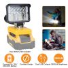 Cordless LED Work Light LED Flood Light for Dewalt 18V 20V 60V Battery 12W 2800LM with Dual USB Charging Port for Workshop Camping Outdoor Emergencies