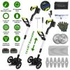 21V Electric Weed Edger Cordless String Trimmer Grass Mower Eater Bush Cutter with 16800RPM 2x 3000mAh Batteries 3.6-4.6FT Length 90° Rotatable Angle