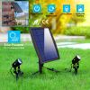 Twin Solar Spotlight Outdoor Light Sensor Lamps Wall Lawn Garden Pathway Waterproof