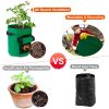 2 Pack Plant Growing Bags Potato Vegetable Planter Bags Breathable Planting Fabric Pots w/ Harvest Window Durable Handles 7Gallons