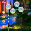4Pcs Solar Powered Dandelion Garden Lights IP65 Waterproof Landscape Decorative Stake Lamp Lawn Lights For Yard Driveway Walkway Patio