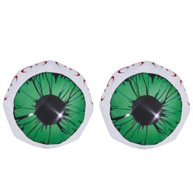 2 Packs Halloween Inflatables Large Set of Lighted Eyes Decoration, 3FT Blow Ups Green Eyes for Yard