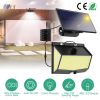 Solar Powered Wall Lights Motion Sensor Outdoor Lamps with Separate Solar Panel 3 Modes 468Pcs Beads Max 120° Sensing Angle IP65 Waterproof Lights for