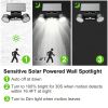 Solar Wall Light Outdoor PIR Motion Sensor Dusk To Dawn Solar Lamps IP65 Waterproof Security Lighting for Garage Front Door Garden Pathway