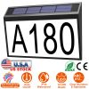 Solar Powered House Numbers LED Light Dusk To Dawn Address Plaque Sign Waterproof Wall Mount Number Plate Lamp for House Yard Garden Street Mailbox