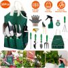 Garden Tool Set 30Pcs Stainless Steel Hand Tools Kit Planting Gardening Work Set with Storage Bag Gloves Apron for Women Men
