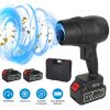 130000RPM Mini Cordless Leaf Blower Battery Operated Blower with 2x 3Ah Batteries for Leaf Snow Dust Water Blowing