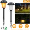 2Pcs Solar Flame Torch Light IP65 Waterproof Flickering Flame Stake Lamp Decorative Landscape Lamp For Garden Path Yard
