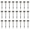 24Packs Solar Garden Lights Outdoor IP44 Waterproof Solar Pathway Lights Color Changing Landscape Lamps 10Hrs Lawn Lighting for Yard Driveway Walkway