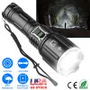 100000LM Super Bright LED Flashlight Waterproof Rechargeable Zoomable Tactical Torch Light Emergency Power Bank Support 3 Battery Types